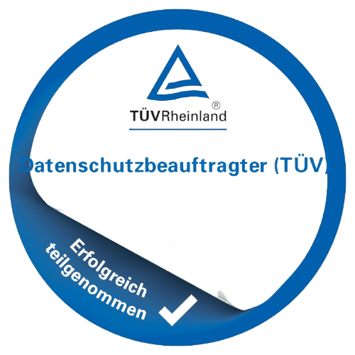 Datenschutzbeauftragter (TÜV) Logo für Tüv Zertifikat